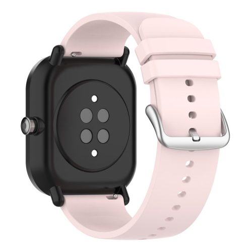 22mm Silicone Watch Strap Soft Wristband with Buckle for Samsung Galaxy Watch3 45mm/Active/Huawei Watch 3 - Light Pink