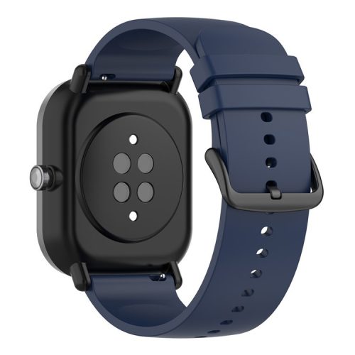 22mm Silicone Watch Strap Soft Wristband with Buckle for Samsung Galaxy Watch3 45mm/Active/Huawei Watch 3 - Midnight Blue