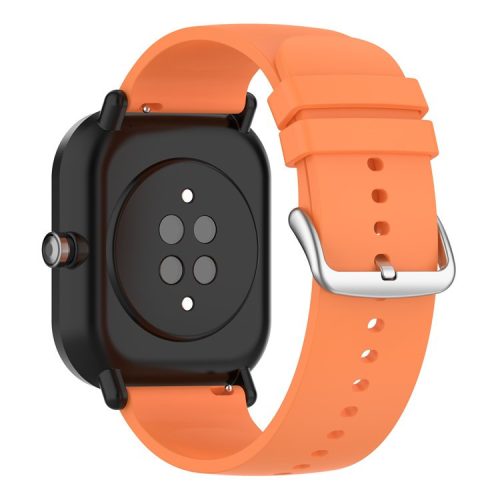 22mm Silicone Watch Strap Soft Wristband with Buckle for Samsung Galaxy Watch3 45mm/Active/Huawei Watch 3 - Orange