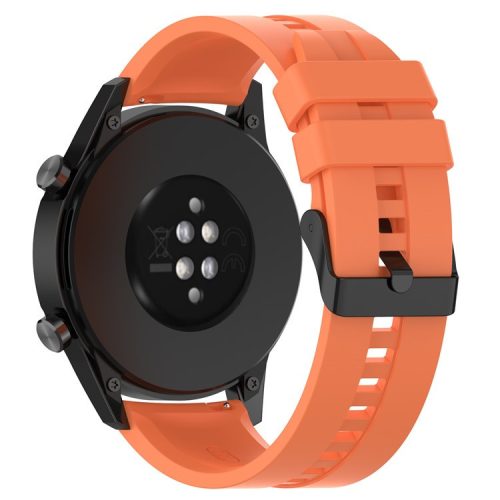 22mm Silicone Watch Strap Wristband with Steel Pin Buckle for Huawei Watch GT3/GT Runner - Orange