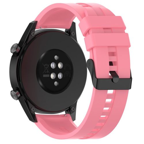 22mm Silicone Watch Strap Wristband with Steel Pin Buckle for Huawei Watch GT3/GT Runner - Pink