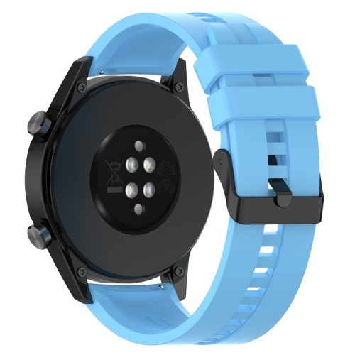 22mm Silicone Watch Strap Wristband with Steel Pin Buckle for Huawei Watch GT3/GT Runner - Sky Blue