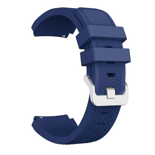 22mm Silicone Wrist Strap Pin Buckle Sports Watch Band Replacement for Huawei Watch GT - Dark Blue