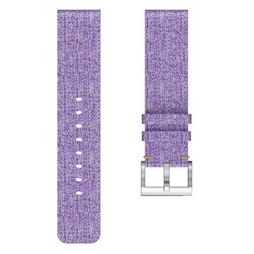 22mm Stainless Steel Clasp Nylon Wristband for Samsung Gear S3 Classic / Huawei Watch GT, etc. - Purple