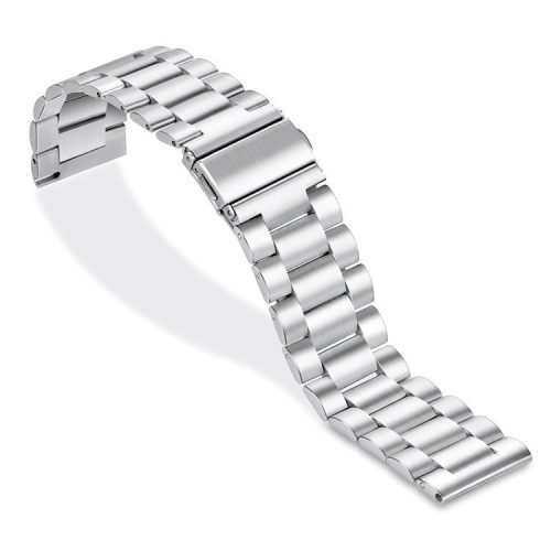 22mm Three Beads Stainless Steel Watch Band with Butterfly Clasp for Huawei Watch GT - Silver