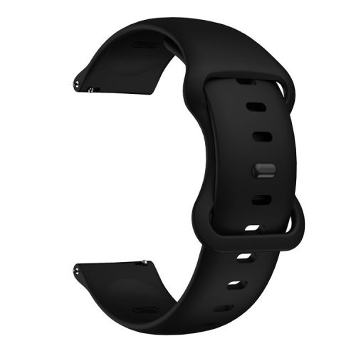 22mm Width Soft Silicone Universal Band Strap Replacement for Huawei Watch 3 / 3 Pro / Samsung Amazfit Watch Etc - Black