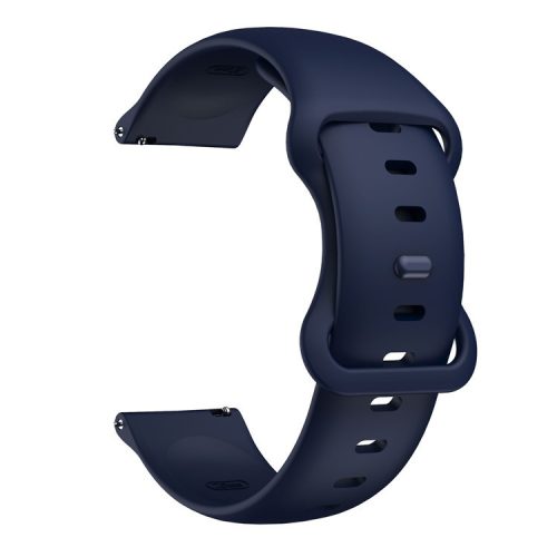 22mm Width Soft Silicone Universal Band Strap Replacement for Huawei Watch 3 / 3 Pro / Samsung Amazfit Watch Etc - Dark Blue