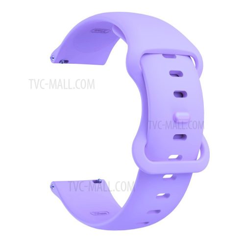 22mm Width Soft Silicone Universal Band Strap Replacement for Huawei Watch 3 / 3 Pro / Samsung Amazfit Watch Etc - Purple