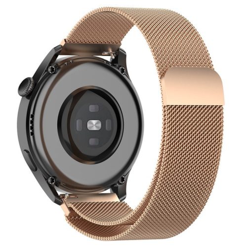 Breathable Milanese Stainless Steel Mesh Band Watch Strap for Huawei Watch GT3 42mm/Samsung Galaxy Watch 42mm - Rose Gold