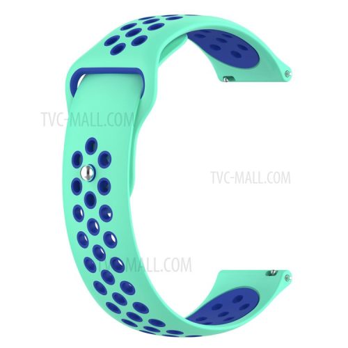 Dual Color Adjustable Silicone Watch Band Wrist Strap 22mm for Huawei Watch 3/Watch 3 Pro - Teal/Blue