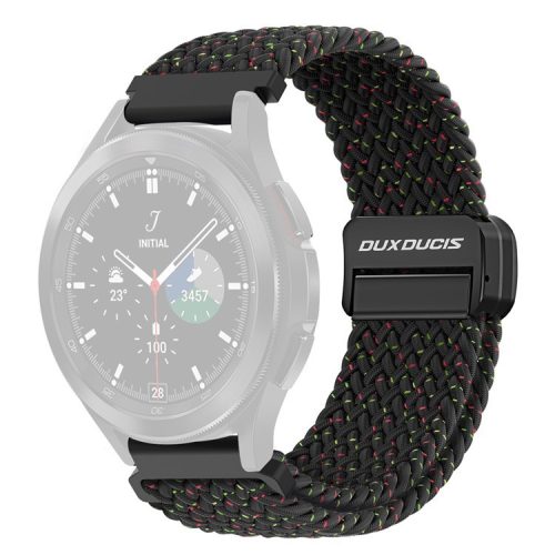 DUX DUCIS Mixture Pro Series Nylon Woven Strap for Samsung Galaxy Watch6  /  Watch5  /  Huawei Watch GT3 Magnetic Buckle 20mm Watchband - Black Unity