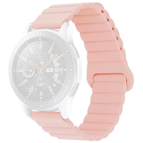 For Haylou LS02 / RS4 / RS4 Plus / Huawei Watch GT 3 Pro 43mm, Silicone Watchband 20mm Universal Magnetic Watch Strap - Pink