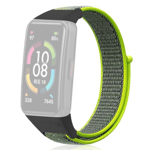 For Huawei Band 6 / 6 Pro / Honor Band 6 Watch Strap Nylon Loop Adjustable Wrist Band - Bright Yellow