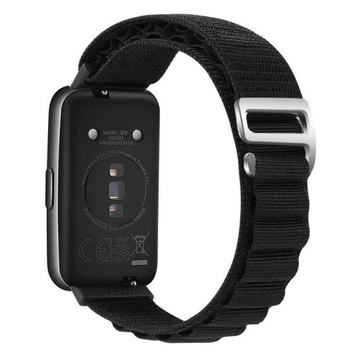 For Huawei Band 7 Replacement Watch Band Nylon Adjustable Wrist Strap - Black