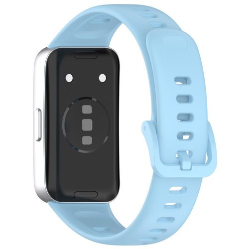 For Huawei Band 8 / 8 NFC / 9 / 9 NFC Glossy Silicone Watch Strap Replacement Watchband - Baby Blue