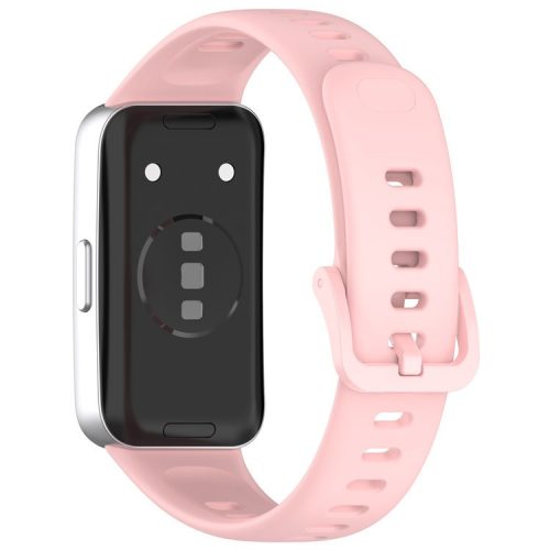 For Huawei Band 8 / 8 NFC / 9 / 9 NFC Glossy Silicone Watch Strap Replacement Watchband - Pink