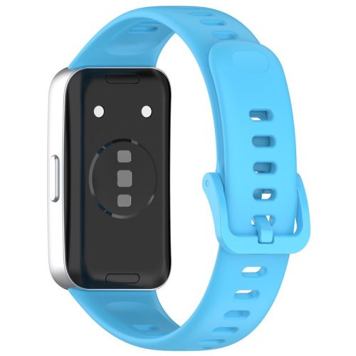 For Huawei Band 8 / 8 NFC / 9 / 9 NFC Glossy Silicone Watch Strap Replacement Watchband - Sky Blue