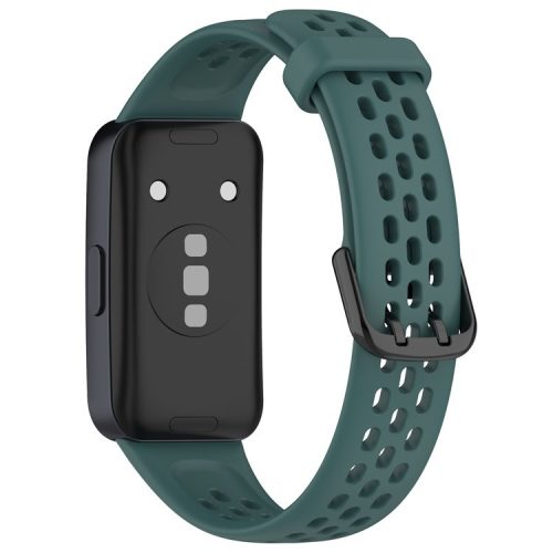 For Huawei Band 8 / Band 8 NFC / Band 9 / Band 9 NFC Breathable Silicone Smart Watch Strap Comfortable Wearing Wrist Band - Green