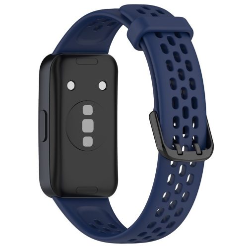 For Huawei Band 8 / Band 8 NFC / Band 9 / Band 9 NFC Breathable Silicone Smart Watch Strap Comfortable Wearing Wrist Band - Midnight Blue