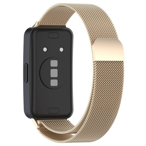 For Huawei Band 8 / Band 8 NFC / Band 9 / Band 9 NFC Milanese Mesh Wrist Strap Replacement Metal Smart Watch Band - Champagne