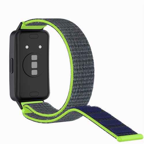 For Huawei Band 8 / Band 8 NFC / Band 9 / Band 9 NFC Nylon Watch Band Adjustable Sport Loop Breathable Replacement Strap - Bright Green