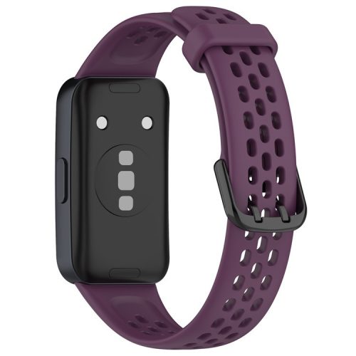 For Huawei Band 8 / Band 8 NFC / Band 9 / Band 9 NFC Watch Band Soft Silicone Breathable Strap Replacement - Dark Purple