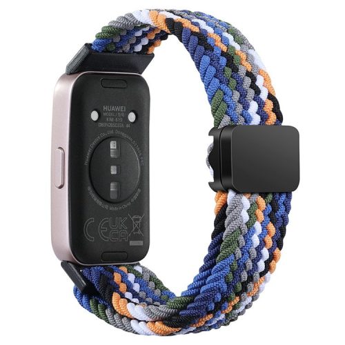 For Huawei Band 8 / Band 8 NFC / Band 9 / Band 9 NFC Wrist Band Magnetic Buckle Nylon Braided Smartwatch Strap - Denim Color