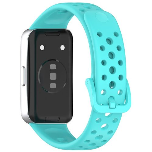 For Huawei Band 9 / 9 NFC / 8 / 8 NFC Breathable Holes Replacement Band Silicone Watch Strap - Teal