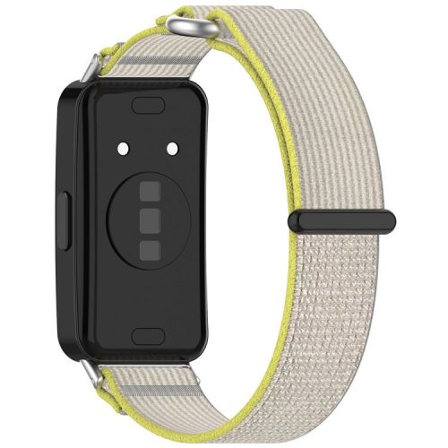 For Huawei Band 9 / Band 9 NFC / Band 8 / Band 8 NFC Strap Nylon Sport Loop Watch Bands - Yellow+Grey