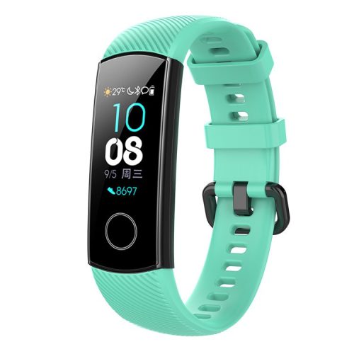 For Huawei Honor Band 4 Silicone Watch Wrist Band Replacement, Length: 95.6+124.8mm - Cyan