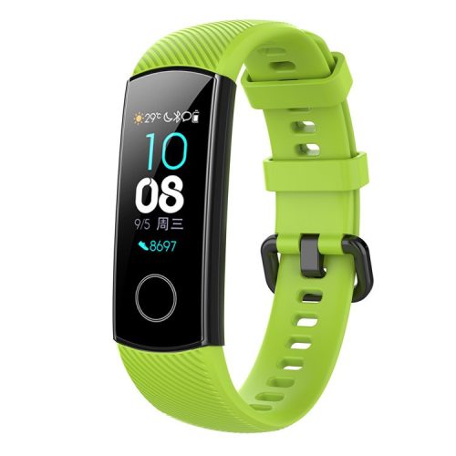 For Huawei Honor Band 4 Silicone Watch Wrist Band Replacement, Length: 95.6+124.8mm - Green