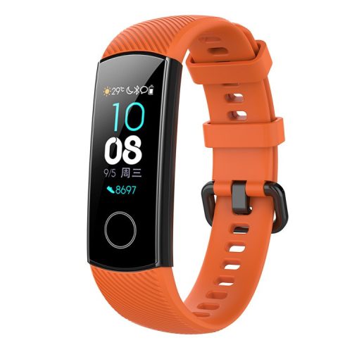 For Huawei Honor Band 4 Silicone Watch Wrist Band Replacement, Length: 95.6+124.8mm - Orange