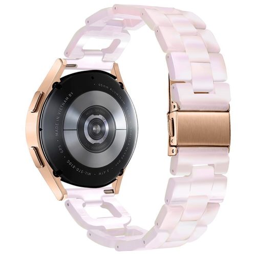 For Huawei Watch 2 / GT 2 42mm / GT 3 42mm D-Shape Strap Resin Smart Watch Band - Mermaid Pink