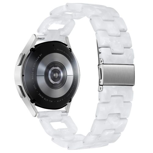 For Huawei Watch 2 / GT 2 42mm / GT 3 42mm D-Shape Strap Resin Smart Watch Band - Pearl White