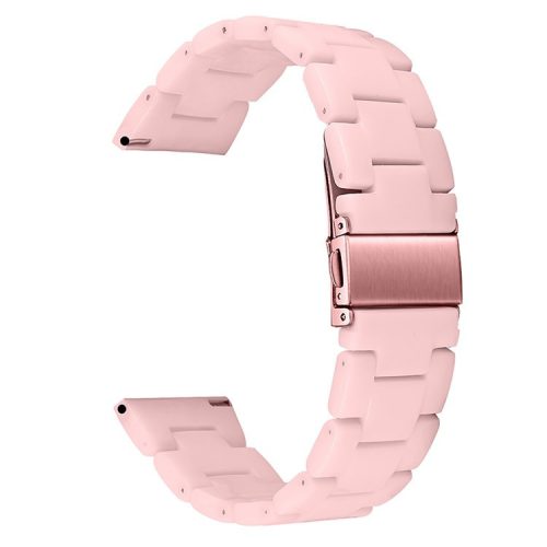 For Huawei Watch 2/Watch GT 2 42mm Resin Watch Band Wrist Strap Replacement 20mm with Stainless Steel Buckle  - Pink