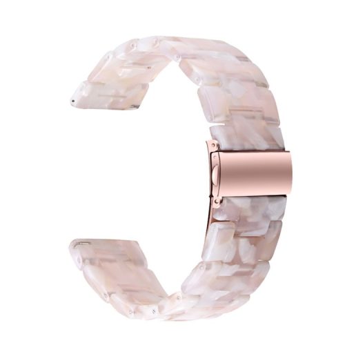 For Huawei Watch 2/Watch GT 2 42mm Resin Watch Band Wrist Strap Replacement 20mm with Stainless Steel Buckle  - Pink Mix