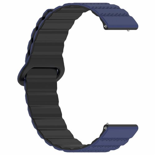 For Huawei Watch 4 / 4 Pro / GT 4 46mm Magnetic Strap 22mm Universal Silicone Watch Band - Dark Blue+Black