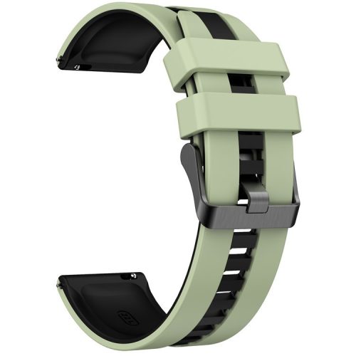 For Huawei Watch 4 / 4 Pro / GT 4 46mm Replacement Strap 22mm Universal Silicone Watch Band - Mint Green+Black