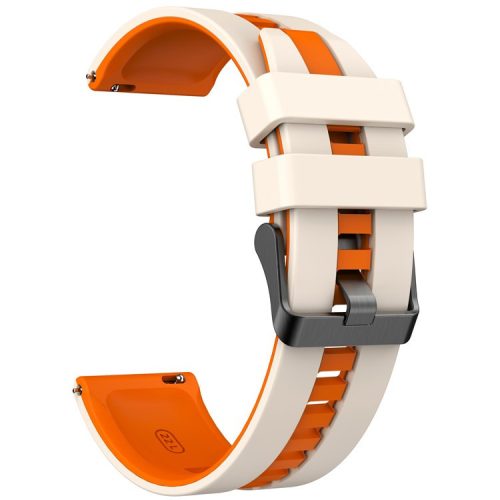 For Huawei Watch 4 / 4 Pro / GT 4 46mm Replacement Strap 22mm Universal Silicone Watch Band - Starlight+Orange