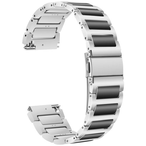 For Huawei Watch 4 / 4 Pro / GT 4 46mm Replacement Watch Strap 22mm Zinc Alloy Wrist Band - Silver+Black