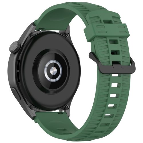 For Huawei Watch 4 / 4 Pro / GT 4 46mm Silicone Watch Strap 22mm Tire Texture Wrist Band - Army Green