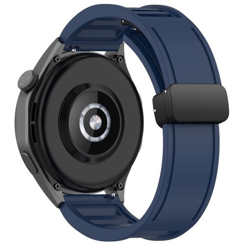 For Huawei Watch 4 / Watch 4 Pro / Watch GT 4 46mm Magnetic Watch Band 22mm Width Silicone Strap Quick Release - Midnight Blue