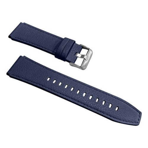 For Huawei Watch 4 Pro / Watch GT 3 / 2 46mm Quick Release Watch Band 22mm Top-Layer Cowhide Leather Wrist Strap - Blue