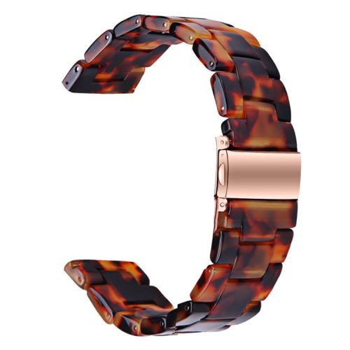 For Huawei Watch 4 Pro / Watch GT 3 / 2 46mm Replacement Watch Band Waterproof 22mm Resin Watch Strap - Tortoiseshell Color