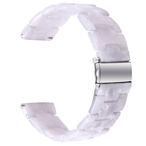 For Huawei Watch 4 Pro / Watch GT 3 / 2 46mm Resin Watch Band 22mm Waterproof Quick Release Watch Strap - Glossy White