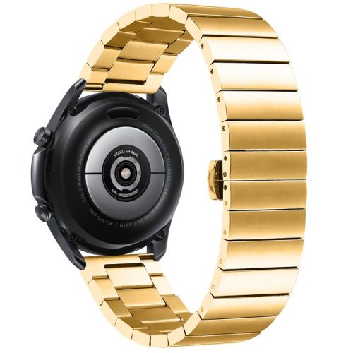 For Huawei Watch 4 Pro / Watch GT 3 / Watch GT 2 Stainless Steel Strap 22mm Butterfly Buckle Replace Band - Gold