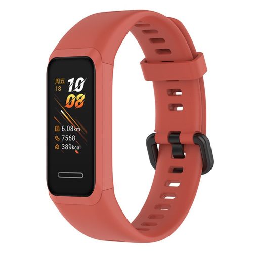 For Huawei Watch Band 4 (ADS-B29) Strap Replacement Adjustable Silicone Watch Band - Orange