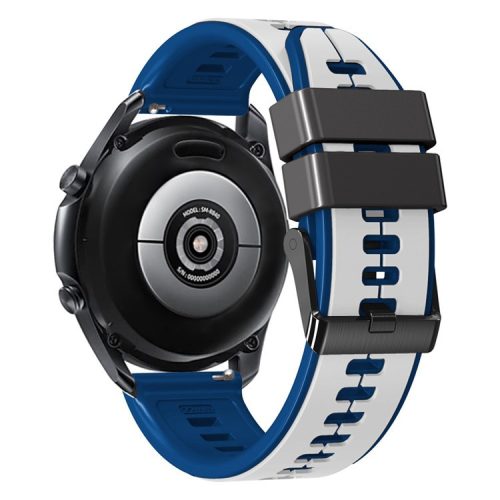 For Huawei Watch Buds / GT 3 SE / GT 3 Pro 46mm Dual Color Watch Band 22mm Silicone Watch Strap - White / Blue