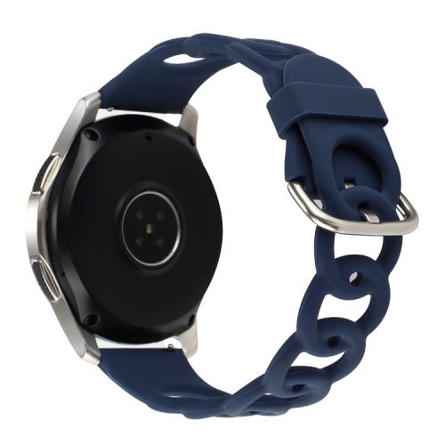 For Huawei Watch Buds / GT3 SE / GT3 Pro 46mm Silicone Watch Band 22mm Donut Hollow Replacement Wrist Strap - Midnight Blue