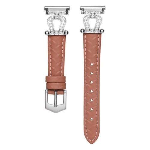 For Samsung Galaxy Watch3 45mm / Huawei Watch GT 4 46mm Watch Band 22mm Cowhide Leather Wrist Strap - Bean Pink / Silver Buckle